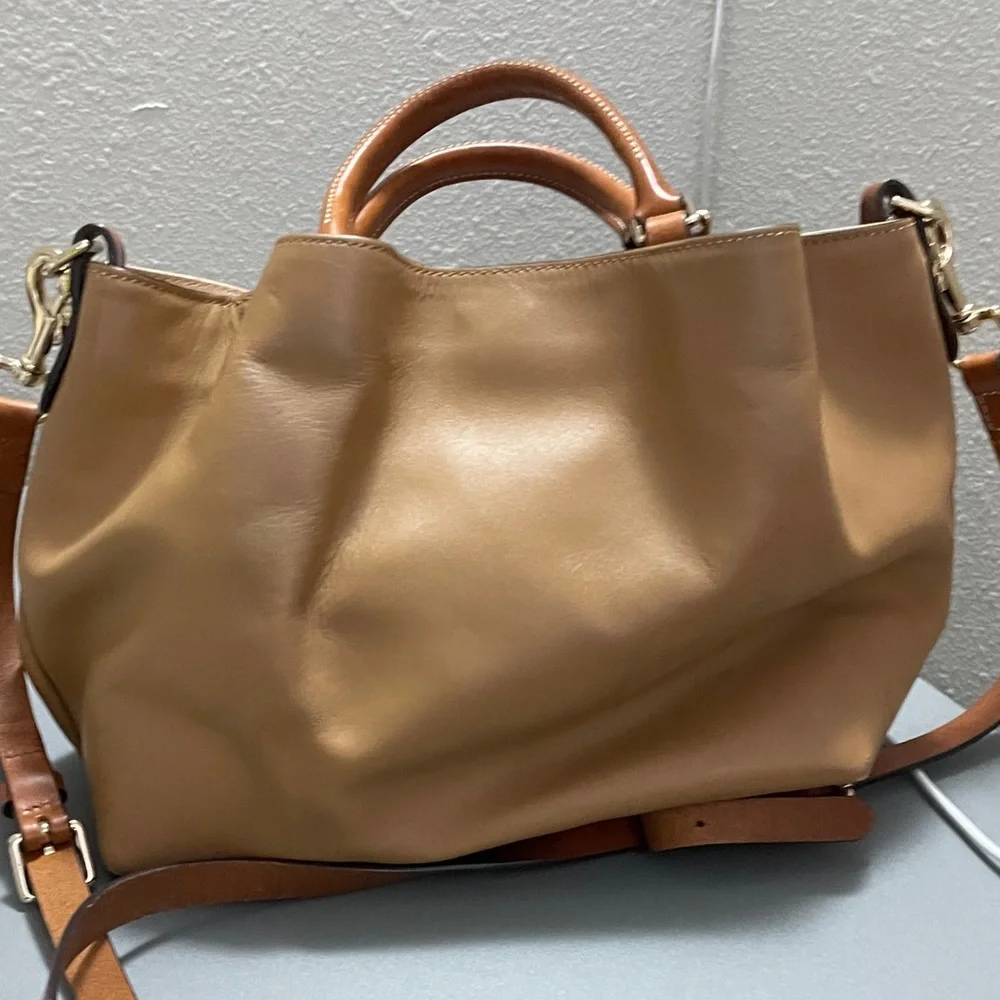 Dooney & Bourke Brown Leather Satchel - Picture 3 of 7